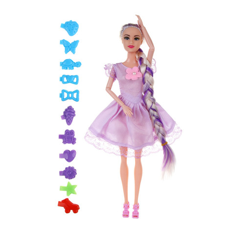 ИГРОЛЕНД Кукла с аксессуарами "На вечеринку" пластик, 15х4,5х31,3 см, 2 дизайна