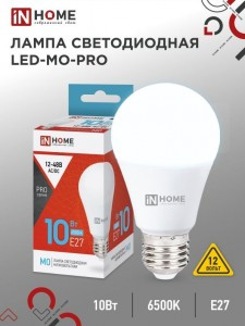 ASD/InHome лампа св/д ЛОН низковольтная A60 E27 12-48V 10W(900lm) 6500К 6K 112x60 36 LED-MO-PRO 8056
