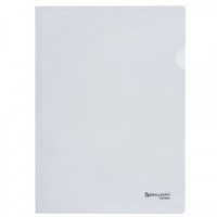 Папка-уголок BRAUBERG, прозрачная 0,10мм, 223966