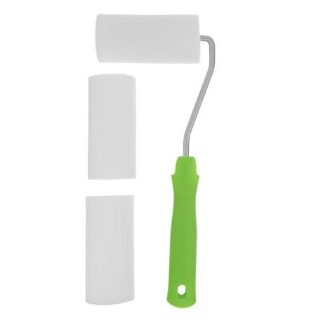 Валик "Поролон" с ручкой и 2 шубки 100 мм, D 42 мм, D ручки 6 мм Сибртех