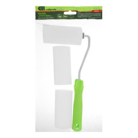 Валик "Поролон" с ручкой и 2 шубки 100 мм, D 42 мм, D ручки 6 мм Сибртех