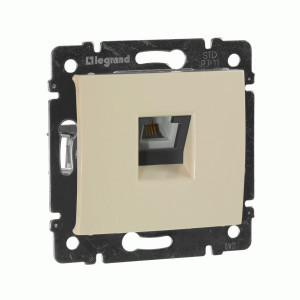 IEK VALENA мех. роз. телеф. СУ 1 мест. сл. кость (RJ11) 774338