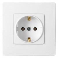 Bylectrica Мастер роз. СУ 1 мест. белый (земля, корп. ABS) РС16-0002