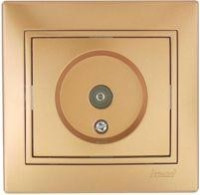 Lezard Мира роз. TV СУ 1 мест. металлик золото (RG6, проходн.) (корпус PC) 701-1313-129