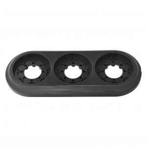 Bylectrica РЕТРО рамка 3 мест. (ABS-пластик), ЧЕРНЫЙ ЮЛИГ.735212.472 черный