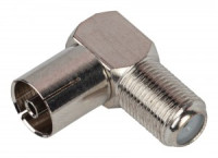 Переходник гн.F - гн.TV угловой Эра (100!) R-A03, 5967