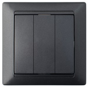 Bylectrica СТИЛЬ выкл. 3 кл. СУ черный графит, (С0510-805 черный графит)