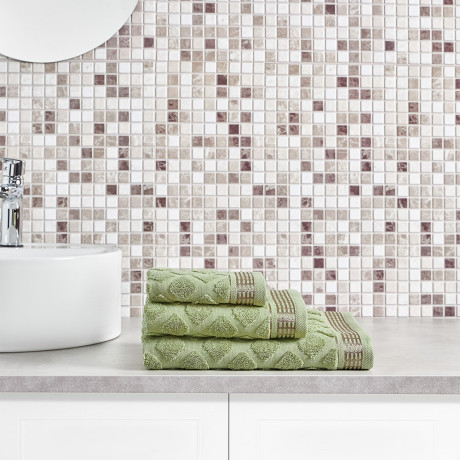 PROVANCE Эвкалипт Полотенце махровое, 100% хлопок, 50х90см, 420гр/м, зеленый