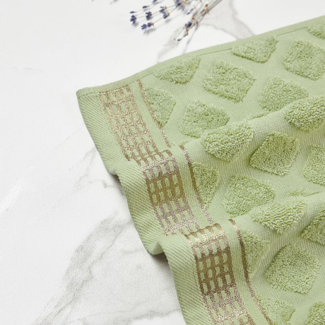 PROVANCE Эвкалипт Полотенце махровое, 100% хлопок, 50х90см, 420гр/м, зеленый