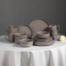 MILLIMI Набор стол.посуды 16пр(тар26см*4, тар20см*4, салатн14см*4, кружка340мл*4) керамика, серый