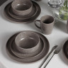 MILLIMI Набор стол.посуды 16пр(тар26см*4, тар20см*4, салатн14см*4, кружка340мл*4) керамика, серый