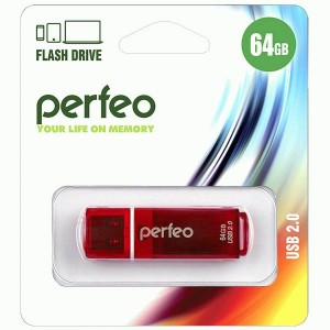 Флэш-диск USB 64GB Perfeo Perfeo C13 Red
