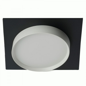 Feron cв-к встр. под лампу GX53, черный/белый, квадрат 110х110х40мм DL506 51360