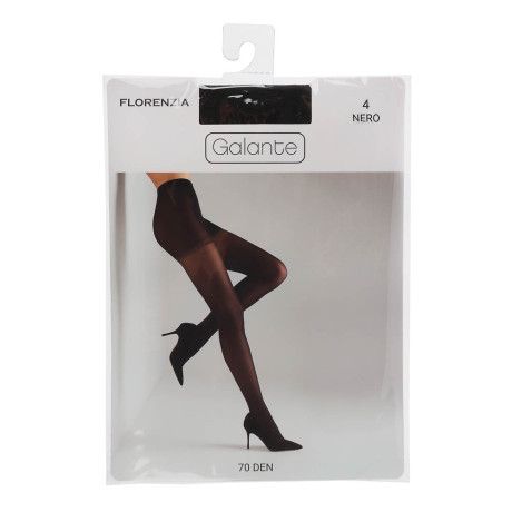 GALANTE Florenzia Колготки 70 DEN с шортиками, 84% полиамид, 16%эластан, размер 4, цвет черный