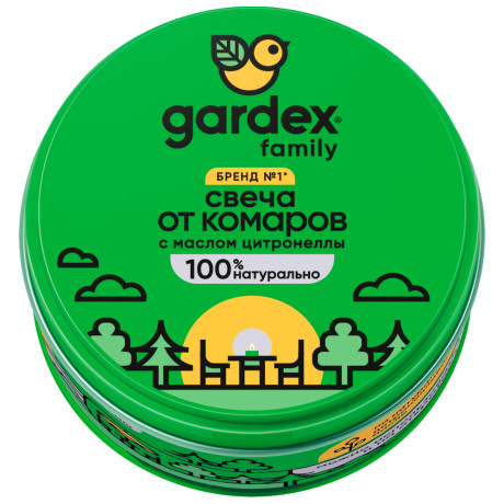 Свеча репеллентная от комаров Gardex Family, 110г