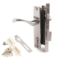 Замок врез 1323/60-NI Apecs (никель) с ручками  \16