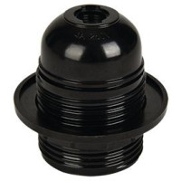 Ecola патрон с кольцом карболит E27 Черный УП.10шт!! AB7TPBEAY