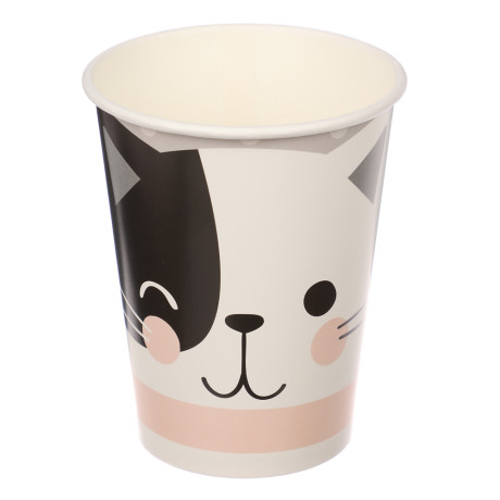 Набор бумажных стаканов Кошки с ушками, в т/у пленке, 6шт*250 мл