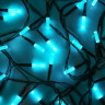 СНОУ БУМ Гирлянда эл. вьюн 10м, 80LED, аква, 8 реж., ПВХ черный, 220В