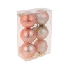 СНОУ БУМ Набор шаров 6 см, 6 шт, розовый, 26-174