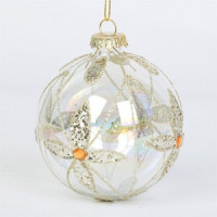 Шар "Жасмин" 8см, прозрачный с рисунком (кратность16шт!)(цена за 1шт) Волшебная страна