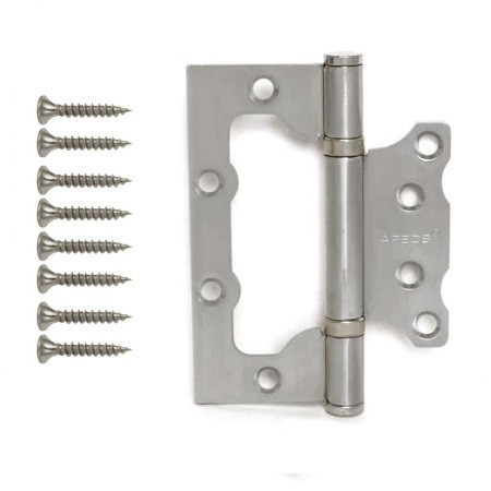 Петля Апекс 100х75-B2-S БЕЗ врезки 2подшипника (мат.хром)  \2 (10/100)