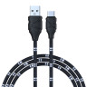 FORZA Кабель для зарядки Питон Type-C, 1м, 2А, тканевая оплётка, 3 цвета, пакет
