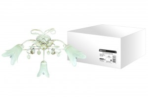 TDM люстра НПБ-08-02-3х40 «Луиза» белый с золотом 3х40Вт E14 SQ0370-0014