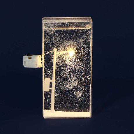 Ночник "Фонарь со снегом", 7,5х15,5х2 см, пластик, 3хLR44