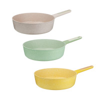 SATOSHI Дейзи Сковорода литая глубокая d=28см, антипригарное покрытие мрамор, индукция, 3 цвета