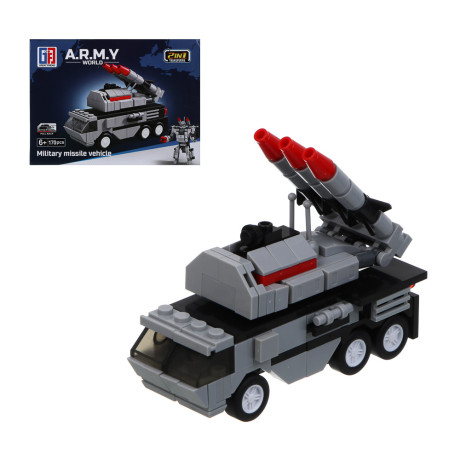 ИГРОЛЕНД Конструктор "Военная техника" с трансформацией, 170-193 дет., 21х4,3х15,5 см, ABS, 6 видов