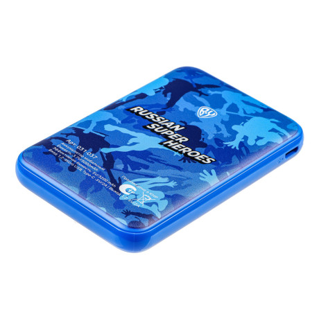 BY Аккумулятор мобильный, 5000мАч, 2xUSB, 2А, Герои, КОНЁК