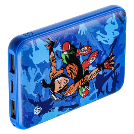 BY Аккумулятор мобильный, 5000мАч, 2xUSB, 2А, Герои, КОНЁК