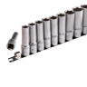 Набор удлиненных торцевых головок 1/2", шестигранные, CrV, 10 шт, 10-22 мм Stels