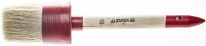 Кисть круглая STAYER "MASTER", светлая натур. щетина, пласт. корпус, деревян.ручка, №18x60мм (6!!!)