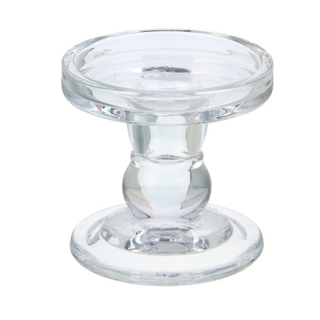 Подсвечник тм LADECOR "Креманка" стеклянный, 8,5x8,5x8,5 см