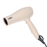 LEBEN Фен, 2200 Вт, 2 скорости, 3 темп. режима, складная ручка, корпус софт тач, бежевый