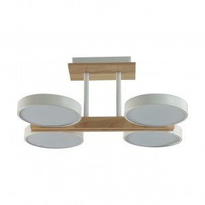 LUMION 8030/72CL LEDIO LN25 бел., дерево/акрил люстра св/д управл. 72W 2K-4K-6K пульт ДУ PLATO