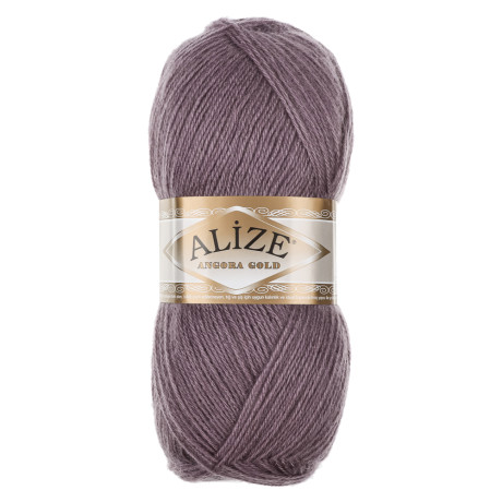 Пряжа Angora gold/Ализе 100г/550м 10 % мохер 10 % шерсть 80 % акрил (312-тёмно-лиловый)