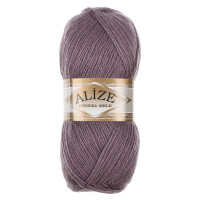 Пряжа Angora gold/Ализе 100г/550м 10 % мохер 10 % шерсть 80 % акрил (312-тёмно-лиловый)