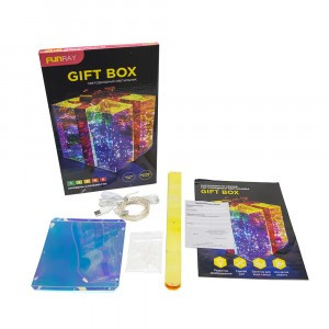 Фигура св/д модель 4 "Подарок" 160x160x200мм 2,5W 5V USB гирлянда в компл, Funray