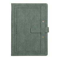 Ежедневник недатир. "ОЛИМП" А5,320 стр., тв.обл., иск.кожа, пряжка, зеленый