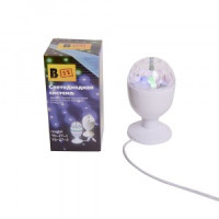 Лампа-проектор вращ. на подставке E27 B-52 &quot;YB-27-2&quot;, 15*8см, шнур 50см цвет RGB, 3W/220V белый