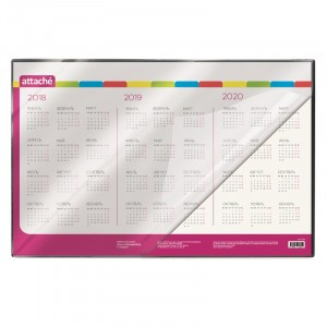 Коврик на стол Attache 59x38см с прозрачным листом календарь на текущий год 877409
