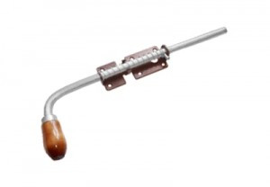 Засов Домарт с пружиной 400мм медь антик d-16мм5)