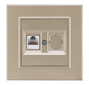 Makel Karea роз. компьют. СУ 1 мест. латунь (RJ45) 56057035