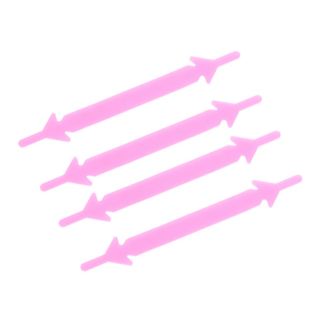 Набор шнурков 6шт, силикон, 9см, 4 цвета