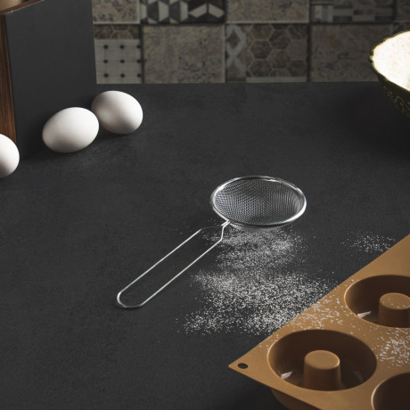 Сито с ободом и ручкой 8см, металл