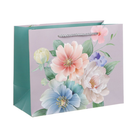 Пакет тм Fntastic подарочный, M 18x23x10см, глиттер, бумага, арт.28, 4 дизайна