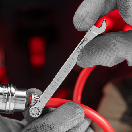 Ключ комбинированный, 6 мм, CrV, полированный хром Matrix